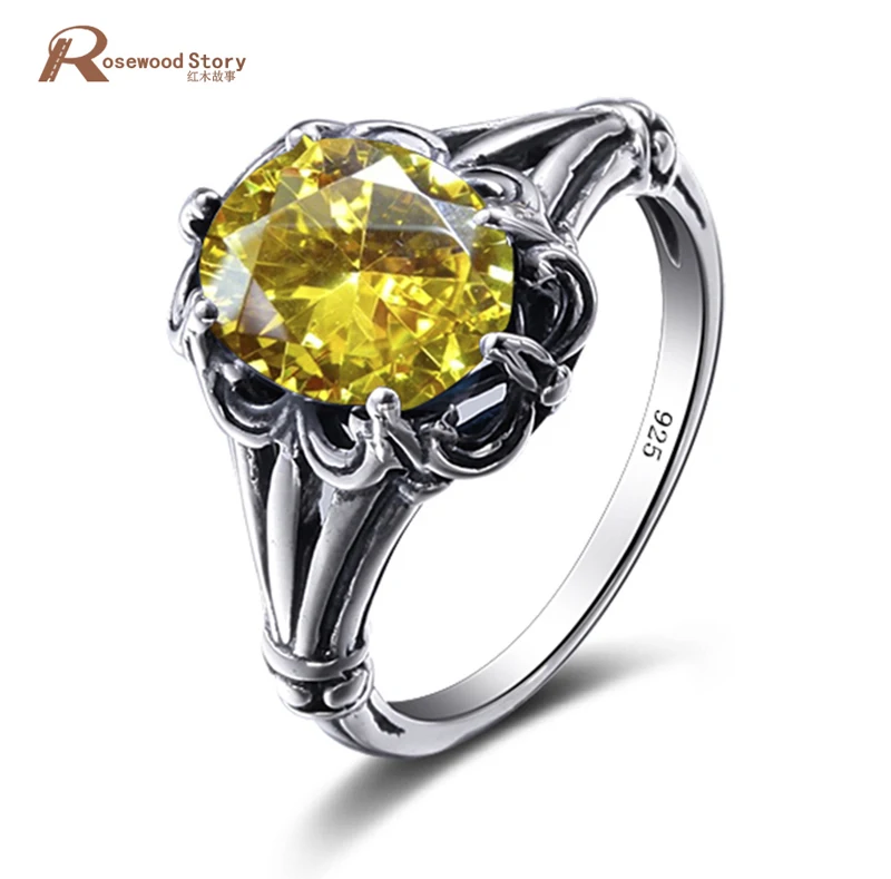 Genuine 925 Sterling Silver Rings For Women Party Jewelry Famous Brand Yellow Crystal Vintage November Birthstone Ring Wholesale
Genuine 925 Sterling Silver Rings For Women Party Jewelry Famous Brand Yellow Crystal Vintage November Birthstone Ring Wholesale