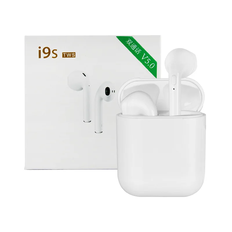 

New I9S TWS Bluetooth Earphone Mini Double ear Earbuds Wireless Headsets I9 Air pods with mic for IPhone 8 7 Plus Android