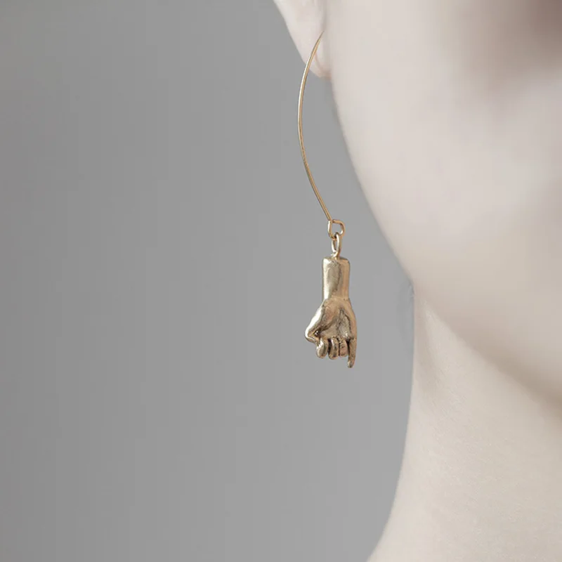 SRCOI Minimalist Gold Silver Color Hand Hoop Earrings Simple Abstract Metal Long Earrings Women Chic Personality Party Bijoux
SRCOI Minimalist Gold Silver Color Hand Hoop Earrings Simple Abstract Metal Long Earrings Women Chic Personality Party Bijoux