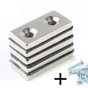 Garage Magnet Block 40*20*5mm Neodymium Rare Earth Magnets Rectangle Strong NdFeB 40x20x5mm 2* 5mm holes with Screws 5pcs
Garage Magnet Block 40*20*5mm Neodymium Rare Earth Magnets Rectangle Strong NdFeB 40x20x5mm 2* 5mm holes with Screws 5pcs