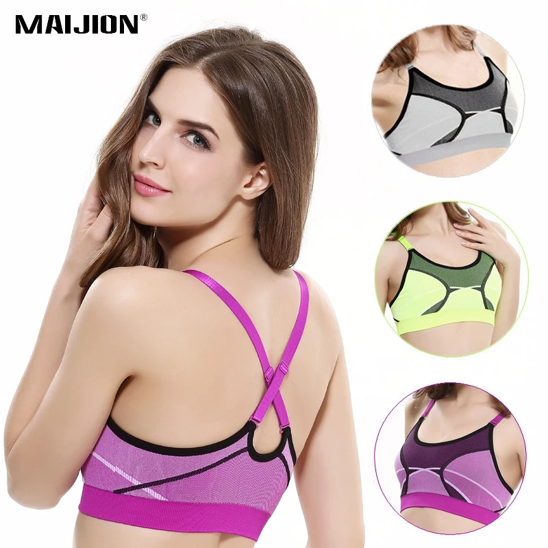 MAIJION Women Convertible Straps Padded Sport Bra Push Up Shockproof Yoga Fitness Tank Top Seamless Elastic Running Athletic Bra 
MAIJION Women Convertible Straps Padded Sport Bra Push Up Shockproof Yoga Fitness Tank Top Seamless Elastic Running Athletic Bra