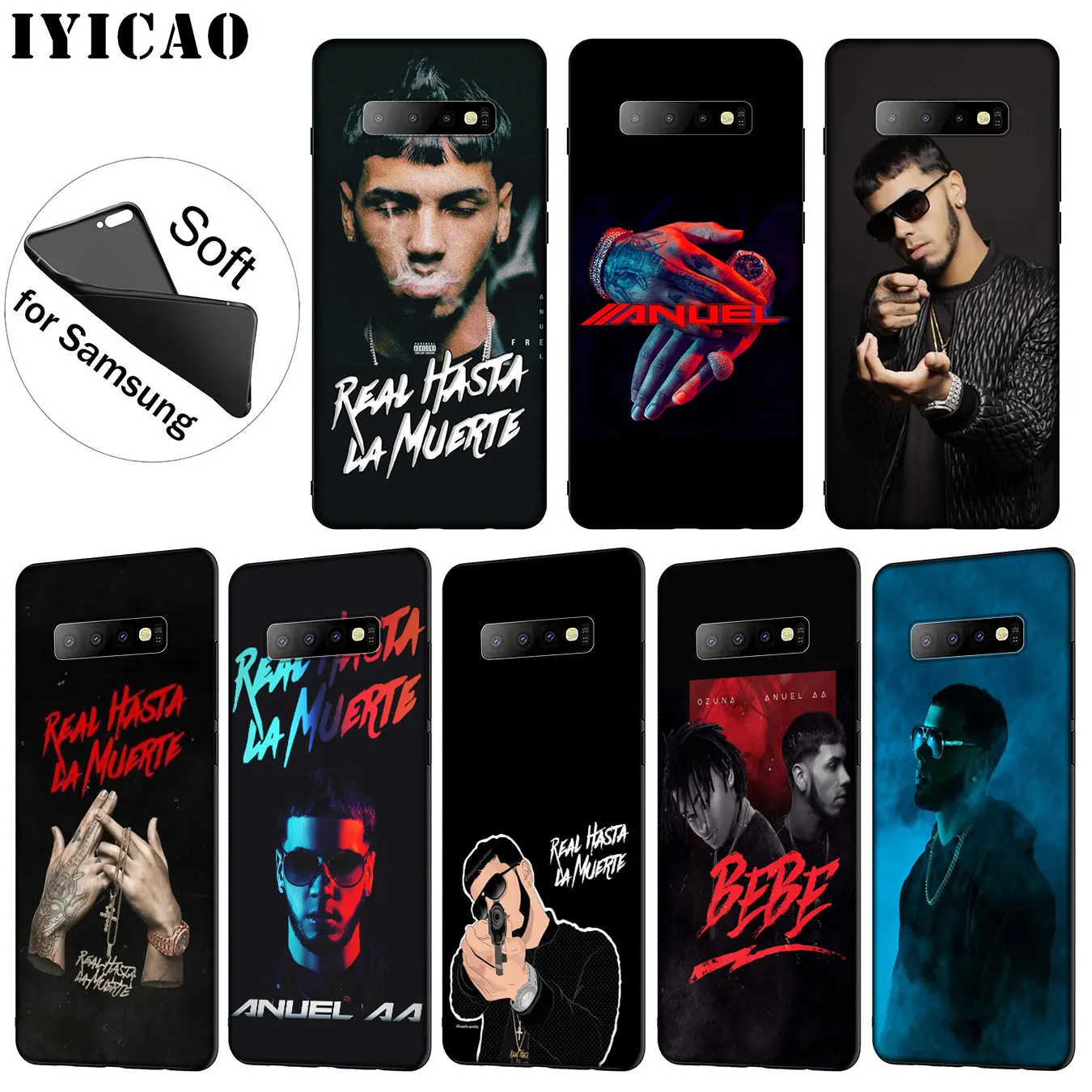 IYICAO Anuel AA Soft Silicone Phone Case for Samsung Galaxy S10 S9 S8 Plus S6 S7 Edge S10e E TPU Black Cover
IYICAO Anuel AA Soft Silicone Phone Case for Samsung Galaxy S10 S9 S8 Plus S6 S7 Edge S10e E TPU Black Cover