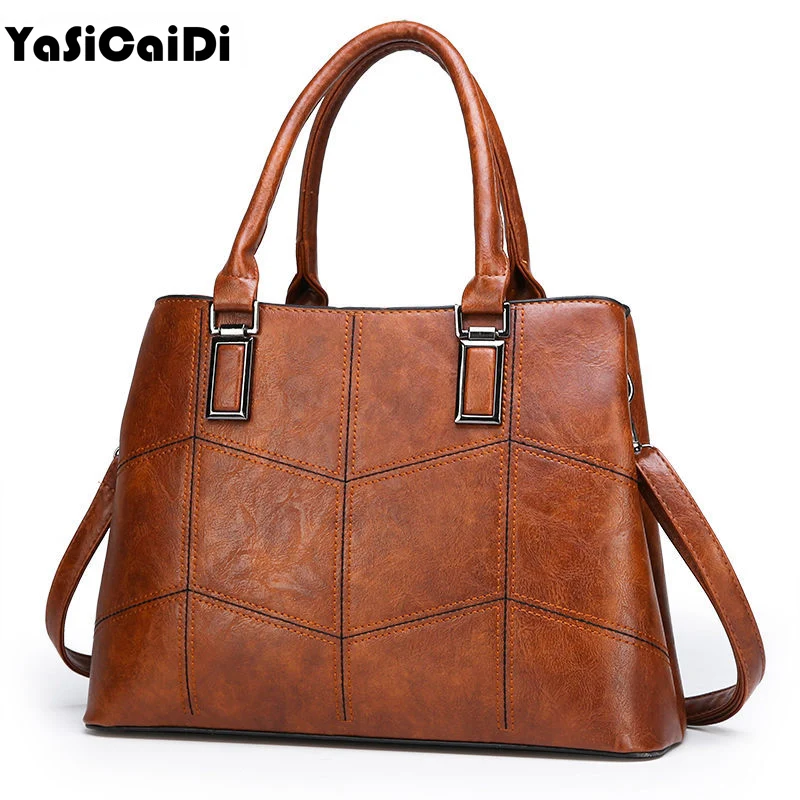 High Quality PU Leather Women Handbags Oil Leather Women Shoulder Bags Vintage Metal Handle Tote Bags Famous Brand Women Bags
High Quality PU Leather Women Handbags Oil Leather Women Shoulder Bags Vintage Metal Handle Tote Bags Famous Brand Women Bags