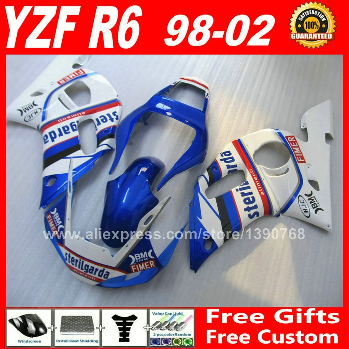 Fit for YAMAHA R6 fairings kit 1998 1999 2000 2001 2002 plastic parts 98 99 00 01 02 fairing kits
Fit for YAMAHA R6 fairings kit 1998 1999 2000 2001 2002 plastic parts 98 99 00 01 02 fairing kits