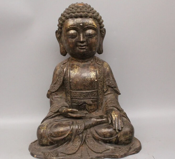 wholesale factory 16" China Tibetan Buddhism Bronze Gild Sakyamuni Shakyamuni Amitabha Buddha Statue 
wholesale factory 16" China Tibetan Buddhism Bronze Gild Sakyamuni Shakyamuni Amitabha Buddha Statue