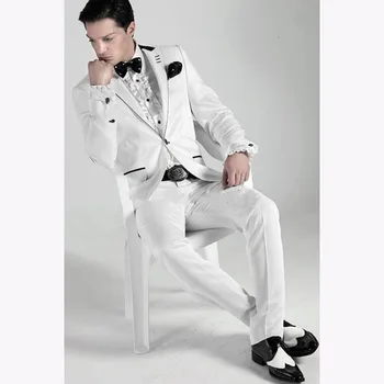 2017 high quality Stylish Peak Lapel White mens suits Slim Fit Groom Tuxedo men wedding suit terno masculino ( jacket+Pants+tie)
2017 high quality Stylish Peak Lapel White mens suits Slim Fit Groom Tuxedo men wedding suit terno masculino ( jacket+Pants+tie)