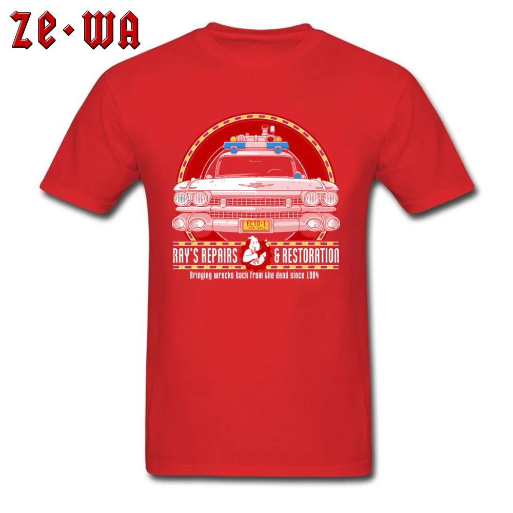 Slim Fit Men's Top T-shirts Round Neck Short Sleeve 100% Cotton Rays Repairs and Restoration Tops & Tees Design T-shirts Rays Repairs and Restoration red