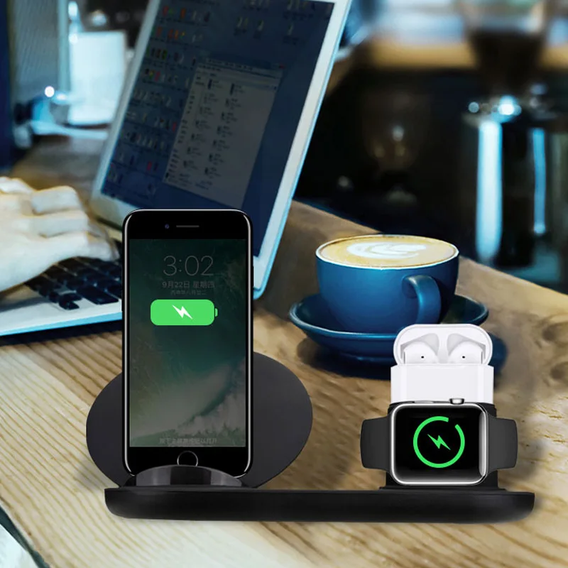 Centechia New 3 In 1 Qi Wireless Charger Stand Fast Charging Station for Apple Watch iPhone Airpods DOM668
Centechia New 3 In 1 Qi Wireless Charger Stand Fast Charging Station for Apple Watch iPhone Airpods DOM668