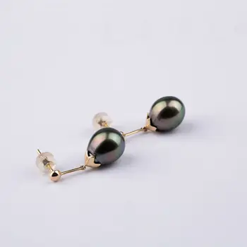 Free Shipping 14K Yellow Gold Oval Green Tahitian Sea Cultured Pearl Drop Earrings 9.5*11.5mm
Free Shipping 14K Yellow Gold Oval Green Tahitian Sea Cultured Pearl Drop Earrings 9.5*11.5mm