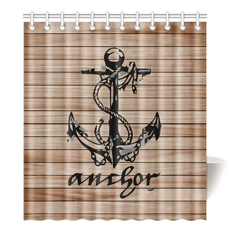 Nautical Anchor Rustic Wood Shower Curtain Water Soap and Mildew resistant Machine Washable Shower Hooks are Included
Nautical Anchor Rustic Wood Shower Curtain Water Soap and Mildew resistant Machine Washable Shower Hooks are Included