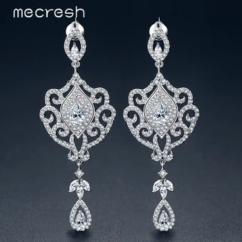 Mecresh Original Design Chandelier Women Drop Earrings Clear / Champagne CZ Bridal Long Earrings Wedding Dress Ornaments EH1075
Mecresh Original Design Chandelier Women Drop Earrings Clear / Champagne CZ Bridal Long Earrings Wedding Dress Ornaments EH1075