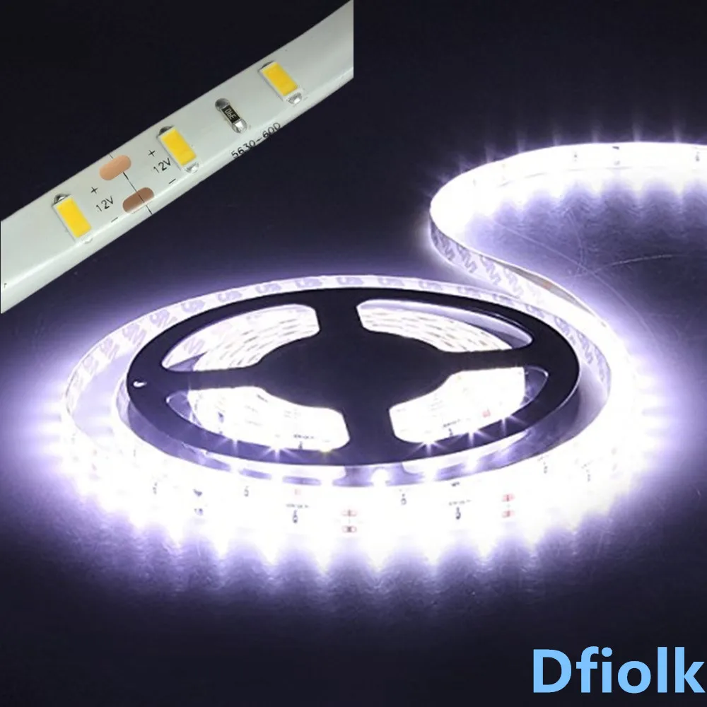 5X Smd5630 Светодиодная лента 5730 ip65 DC 12 v 300led 5 m белый теплый красный зеленый синий 3000 K