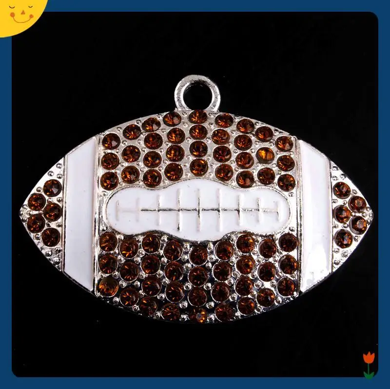 Fashion Jewelry 32*52mm 5pcs Zice Alloy Brown Rhinestone Rugby Pendants For Beads Necklace Making Diy Bracelet Keychain Charm
Fashion Jewelry 32*52mm 5pcs Zice Alloy Brown Rhinestone Rugby Pendants For Beads Necklace Making Diy Bracelet Keychain Charm