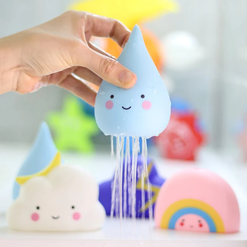 4PCS Baby Bath Toys Rubber Cloud Rainbow Raindrops Beach Toys Water Toys for Kids Bathroom Swimming Tub Shower Toys for children
4PCS Baby Bath Toys Rubber Cloud Rainbow Raindrops Beach Toys Water Toys for Kids Bathroom Swimming Tub Shower Toys for children