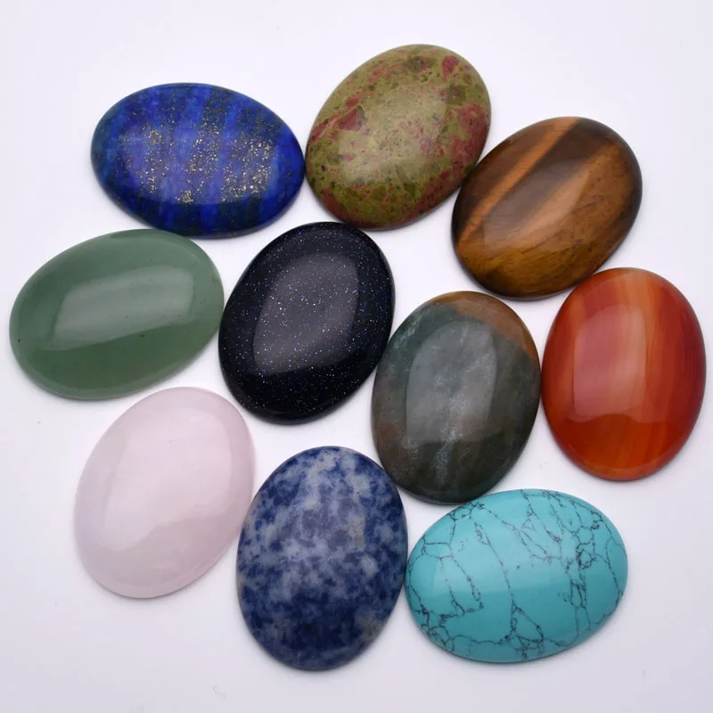 Fashion 12pcs natural stone beads for Jewelry making oval cabochon 30x40MM no hloe charm mixed ring accessories diy gift new
Fashion 12pcs natural stone beads for Jewelry making oval cabochon 30x40MM no hloe charm mixed ring accessories diy gift new