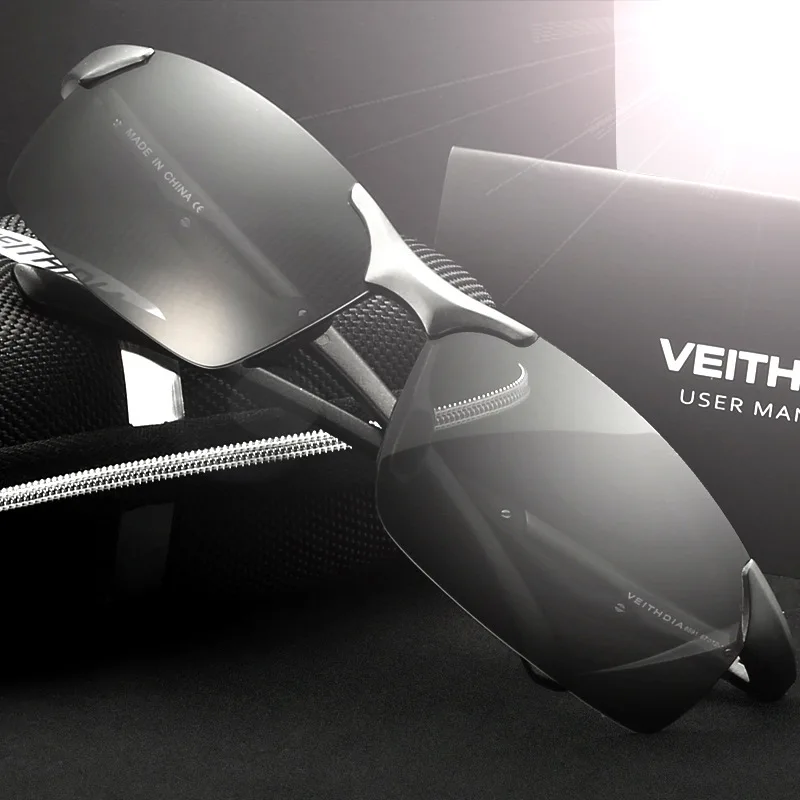 

VEITHDIA 2020 Men's Polarized Sunglasses Rimless Driving Sun Glasses Sport Eyewear Accessories For Men 6591