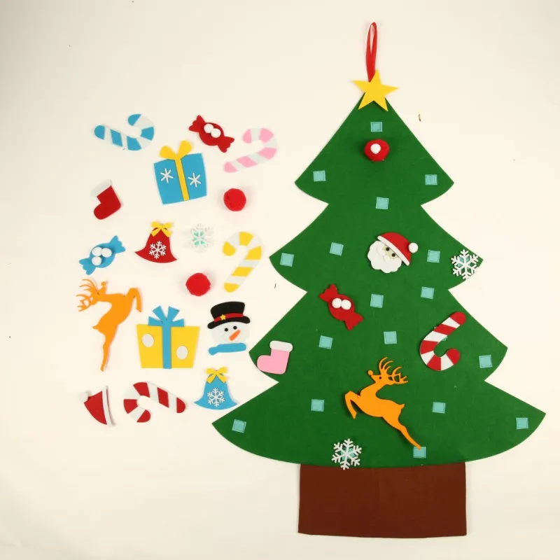 Kids DIY Felt Christmas Tree With Ornaments Children Christmas Gifts For New Year Door Wall Hanging Xmas Decoration
Kids DIY Felt Christmas Tree With Ornaments Children Christmas Gifts For New Year Door Wall Hanging Xmas Decoration