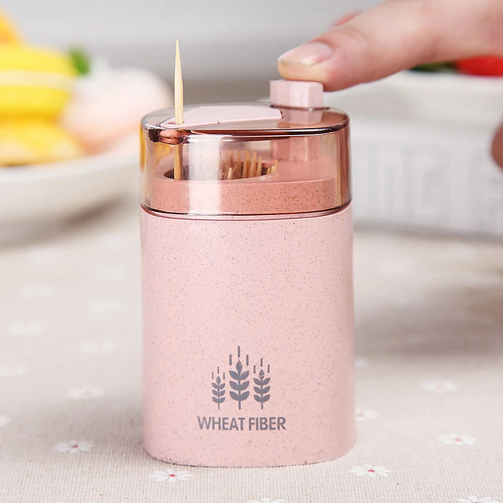 Automatic Toothpick Holder Container Wheat Straw Household Table Toothpick Storage Box Toothpick Dispenser
Automatic Toothpick Holder Container Wheat Straw Household Table Toothpick Storage Box Toothpick Dispenser