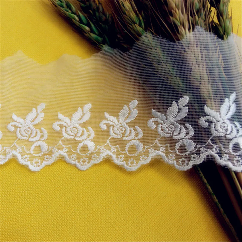 20 yard 6.5cm 2.55" wide ivory gauze mesh tulle embroidered tapes lace trim ribbon fabric 8330QL4K54
20 yard 6.5cm 2.55" wide ivory gauze mesh tulle embroidered tapes lace trim ribbon fabric 8330QL4K54