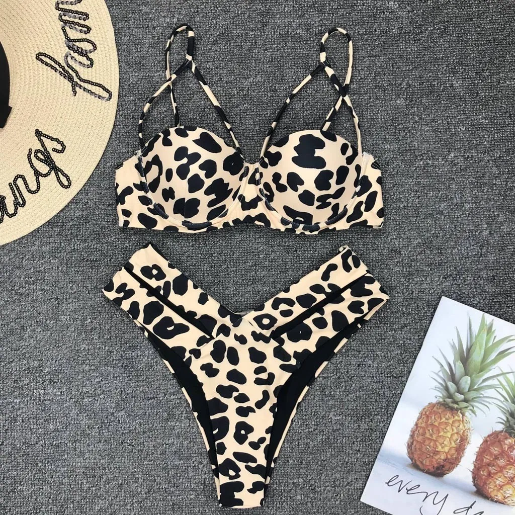 ISHOWTIENDA Sexy brazilian Leopard Print bandage Bikini 2019 Swimsuit Camisole Bikini Set Beachwear praia feminino mayo #3
ISHOWTIENDA Sexy brazilian Leopard Print bandage Bikini 2019 Swimsuit Camisole Bikini Set Beachwear praia feminino mayo #3