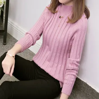 2017 new winter sweater female semi solid Turtleneck Shirt Collar thickened slim slim down sweater
2017 new winter sweater female semi solid Turtleneck Shirt Collar thickened slim slim down sweater
