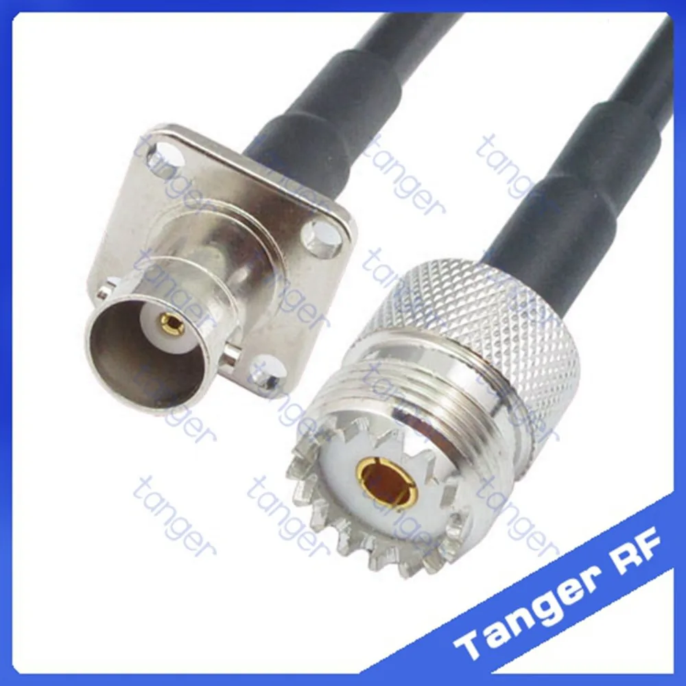 Hot BNC female jack 4four hole panel to UHF female jack straight RF RG58 Pigtail Jumper Coaxial Cable 20inch 50cm High Quality
Hot BNC female jack 4four hole panel to UHF female jack straight RF RG58 Pigtail Jumper Coaxial Cable 20inch 50cm High Quality