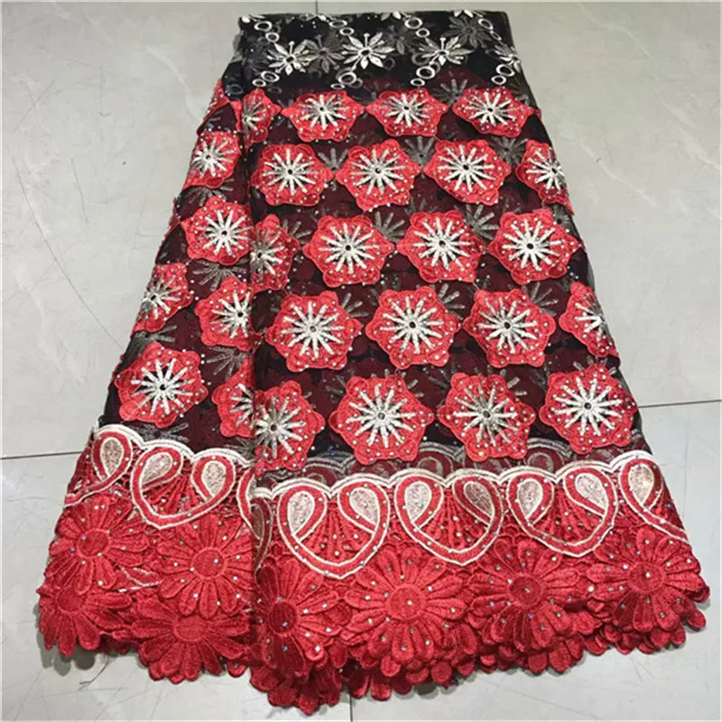 Latest Woman Red Nigerian Lace Fabrics 2019 High Quality African French Lace Fabric With Stones For Wedding Dress
Latest Woman Red Nigerian Lace Fabrics 2019 High Quality African French Lace Fabric With Stones For Wedding Dress