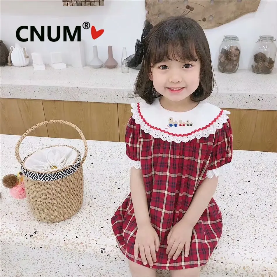 CNUM Toddler Girls Dresses Plaid Short Sleeve Tops Embroidered Baby Kids Fashion Clothes
CNUM Toddler Girls Dresses Plaid Short Sleeve Tops Embroidered Baby Kids Fashion Clothes
