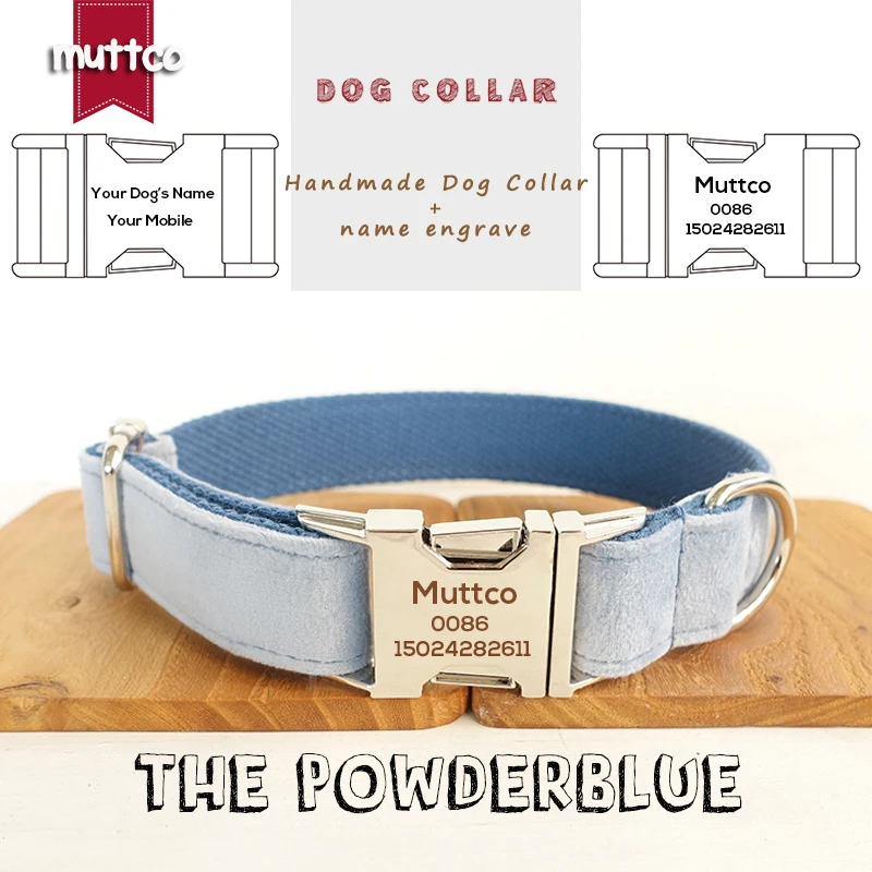 MUTTCO engraved pet name retailing ethnic style handmade dog collar leash THE POWDERBLUE customized dog collar 5 sizes UDC081
MUTTCO engraved pet name retailing ethnic style handmade dog collar leash THE POWDERBLUE customized dog collar 5 sizes UDC081