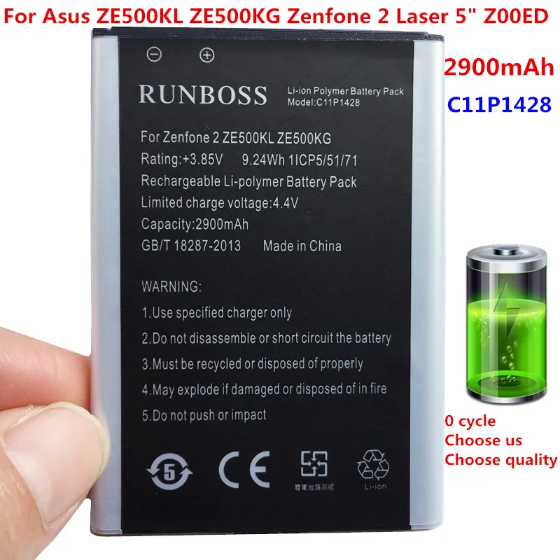 Original 2900mAh High Capacity C11P1428 Phone Battery For Asus Zenfone 2 Zenfone2 Laser ZE500KL ZE500KG Zenfone 2 Laser 5" Z00ED
Original 2900mAh High Capacity C11P1428 Phone Battery For Asus Zenfone 2 Zenfone2 Laser ZE500KL ZE500KG Zenfone 2 Laser 5" Z00ED