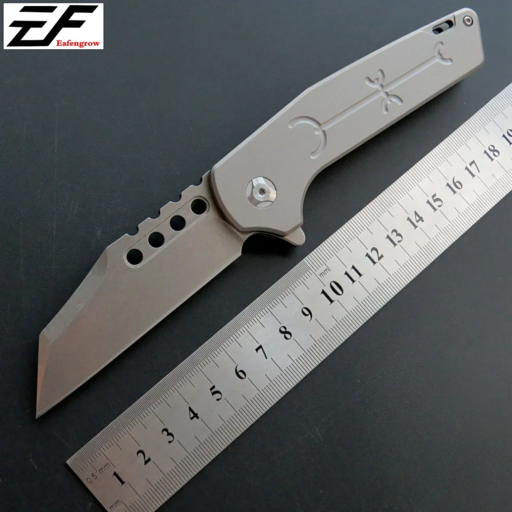 Eafengrow EF333 Camping Knife Folding Tactical Knives D2 Steel Blade Titanium Handle New Three Colors Hand Tool
Eafengrow EF333 Camping Knife Folding Tactical Knives D2 Steel Blade Titanium Handle New Three Colors Hand Tool