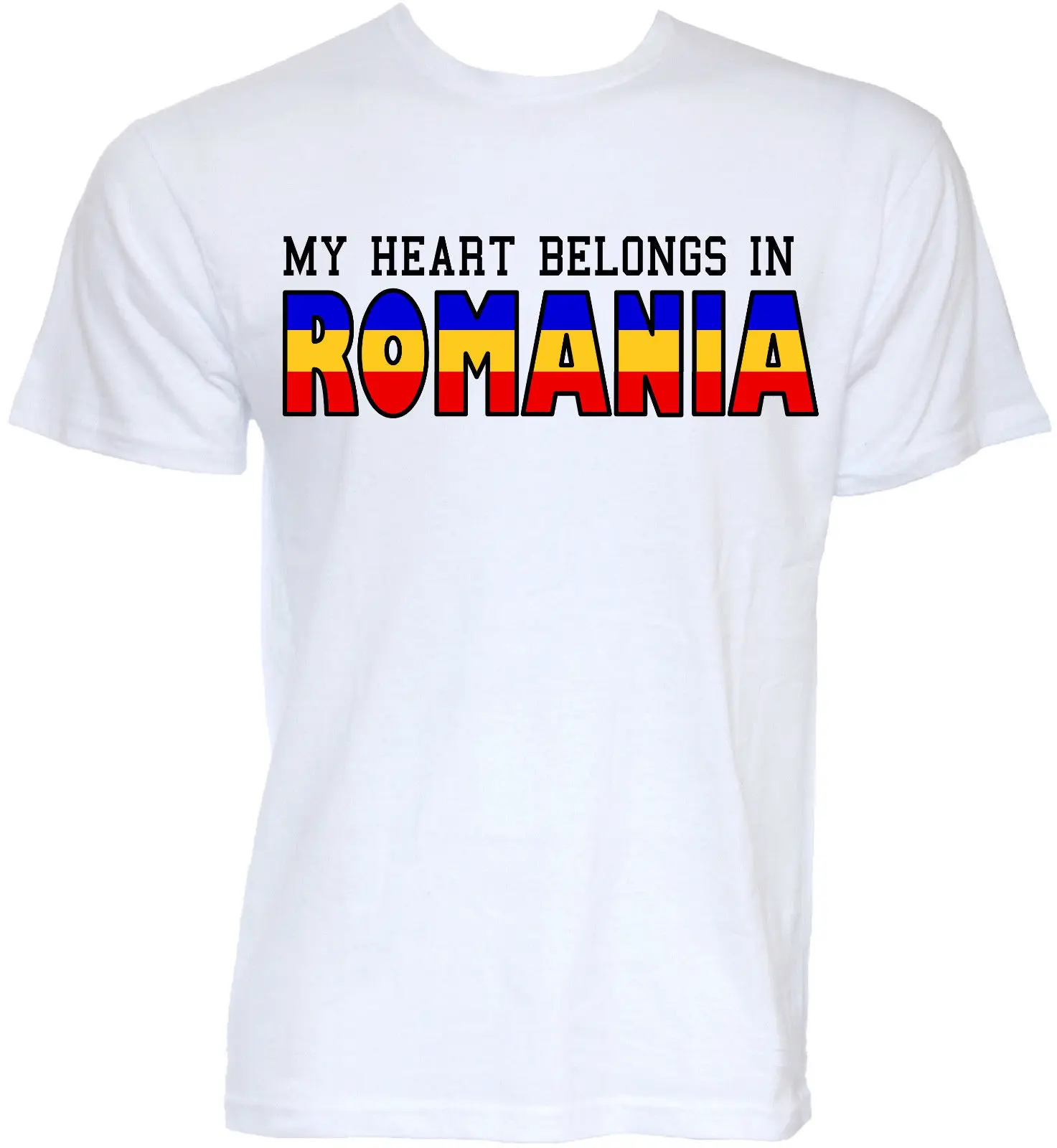 Image MENS FUNNY COOL NOVELTY ROMANIAN ROMANIA JOKE FLAG SLOGAN T SHIRTS GIFTS T SHIRT Retro 100% Cotton Print Shirt Tee