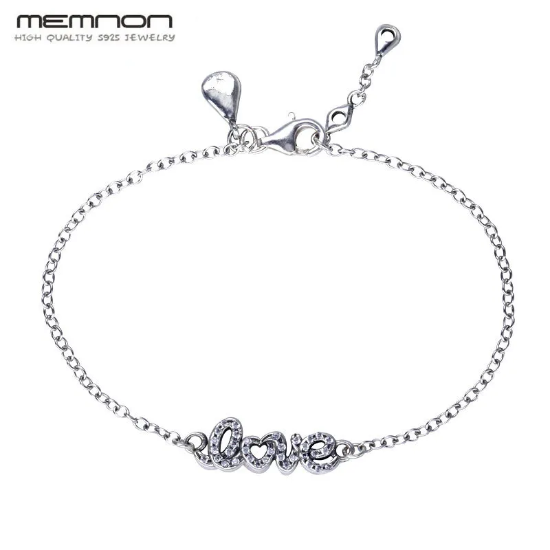 Memnon Trendy love silver bracelets 925 sterling silver fine jewelry bangles for Women silver bracelet Special Offer YL012 
Memnon Trendy love silver bracelets 925 sterling silver fine jewelry bangles for Women silver bracelet Special Offer YL012