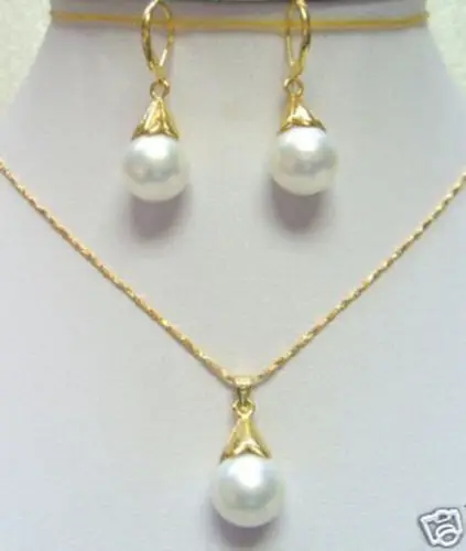 beautiful white shell pearl pendant necklace earring jewelry set AAA style Fine Noble real Natural free shipping
beautiful white shell pearl pendant necklace earring jewelry set AAA style Fine Noble real Natural free shipping