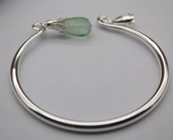 Sterling Silver S999 Pure Real Bangle For Women Girl Friend Gift Smooth Round Bangles Open Green Crystal Lotus 56-59mm 4mmW
Sterling Silver S999 Pure Real Bangle For Women Girl Friend Gift Smooth Round Bangles Open Green Crystal Lotus 56-59mm 4mmW