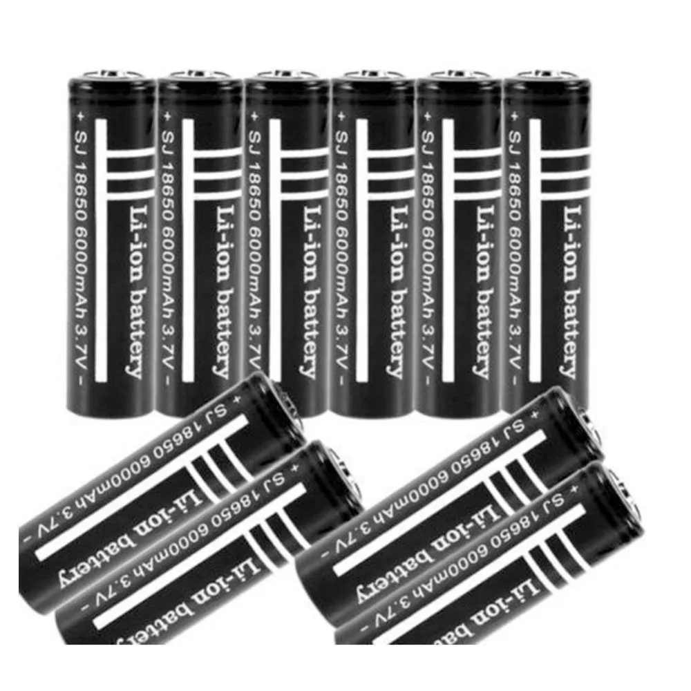 10Pcs/lot High Quality Lithium Li ion Rechargeable Battery 18650 Batteries 3.7V 6000mAh for Flashlight Torch Free shipping
10Pcs/lot High Quality Lithium Li ion Rechargeable Battery 18650 Batteries 3.7V 6000mAh for Flashlight Torch Free shipping