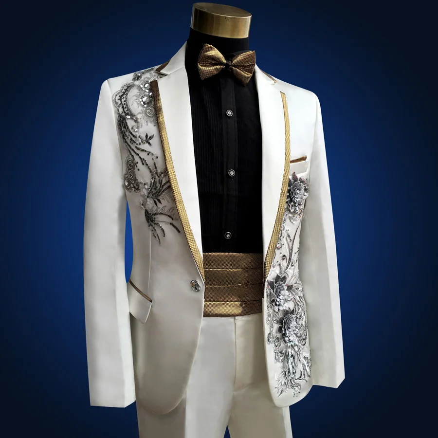 2018 White Long Sleeve Embroidery Wedding Suit Tuxedo Groom Wedding Party Suits For Men Bridegroom Groomsmen
2018 White Long Sleeve Embroidery Wedding Suit Tuxedo Groom Wedding Party Suits For Men Bridegroom Groomsmen