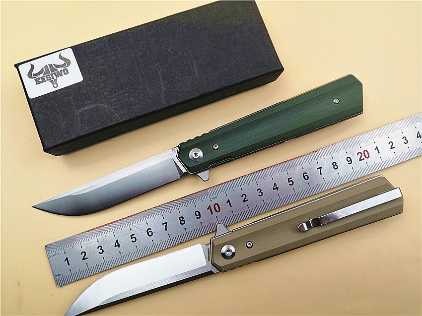 KESIWO KS77 Folding EDC knife G10 handle 9cr18mov Blade outdoor camping hunting Knives Pocket survival EDC knife tool
KESIWO KS77 Folding EDC knife G10 handle 9cr18mov Blade outdoor camping hunting Knives Pocket survival EDC knife tool