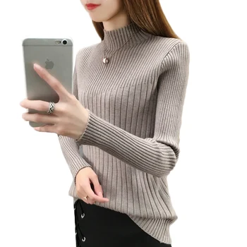 Half Turtleneck Knitted Sweater Women Pullovers Winter Autumn 2019 Long Sleeve Female Slim Ladies Tops Pull Sweater Jumper Femme
Half Turtleneck Knitted Sweater Women Pullovers Winter Autumn 2019 Long Sleeve Female Slim Ladies Tops Pull Sweater Jumper Femme