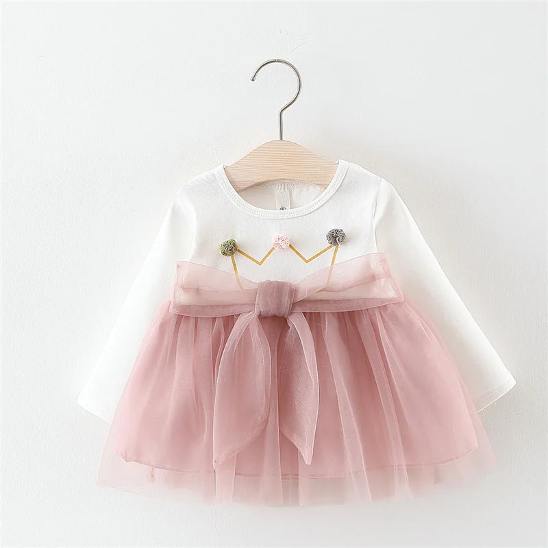 2019 Spring Autumn Long Sleeve Baby Crown Mesh Patchwork Bow Birthday Party Girls Kids Princess Infants Tutu Dress Vestido S8157
2019 Spring Autumn Long Sleeve Baby Crown Mesh Patchwork Bow Birthday Party Girls Kids Princess Infants Tutu Dress Vestido S8157
