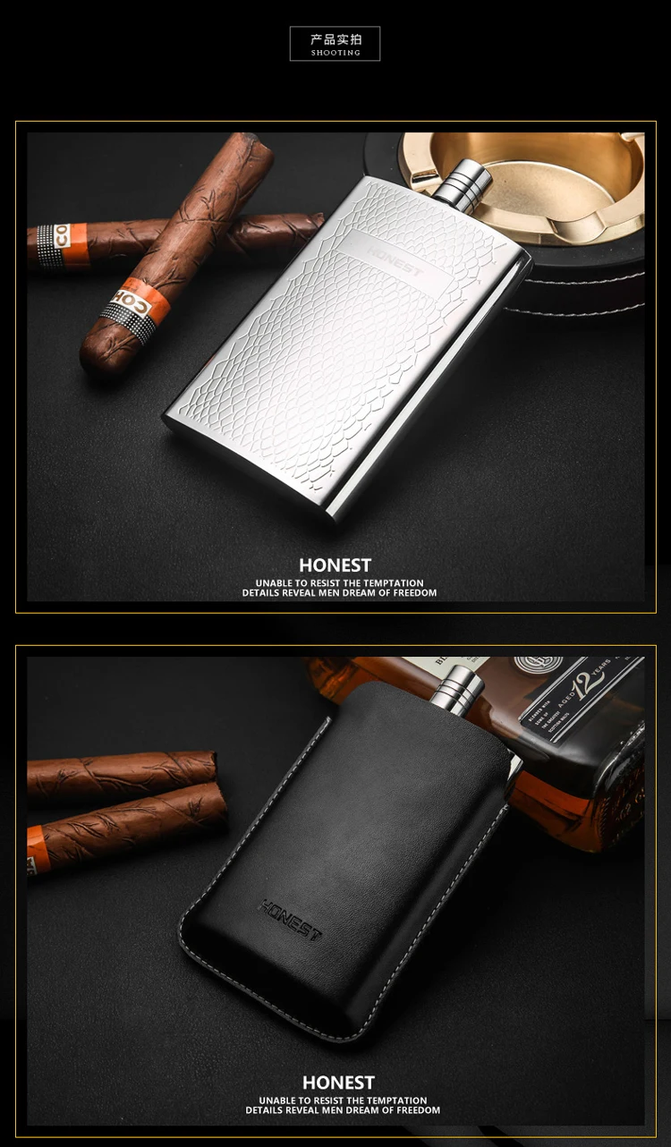 Generic Portable Hip Flask 5oz 150ml Whisky Bottle Stainless Steel 304