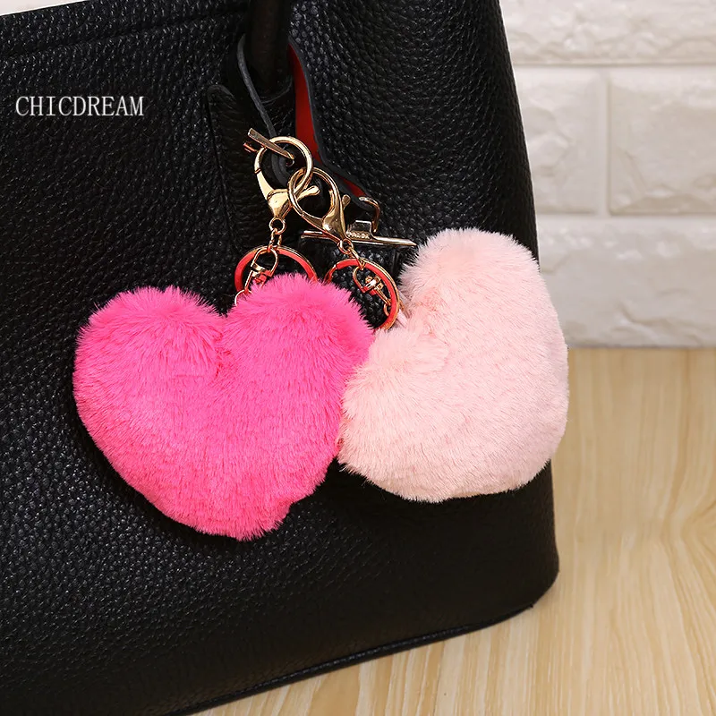 Faux Rabbit Fur Heart Design Keychain Ball PomPom Cell Phone Pendant Gold Metal Buckle Charm Key Ring Christmas Gift For Women
Faux Rabbit Fur Heart Design Keychain Ball PomPom Cell Phone Pendant Gold Metal Buckle Charm Key Ring Christmas Gift For Women