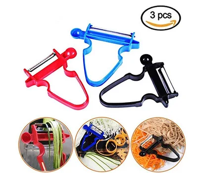 3 pcs Set Slicer Shredder Peeler Julienne Cutter Multi Peel Stainless Steel Blade Zesters Kitchen Tools Magic Trio Peeler Set
3 pcs Set Slicer Shredder Peeler Julienne Cutter Multi Peel Stainless Steel Blade Zesters Kitchen Tools Magic Trio Peeler Set