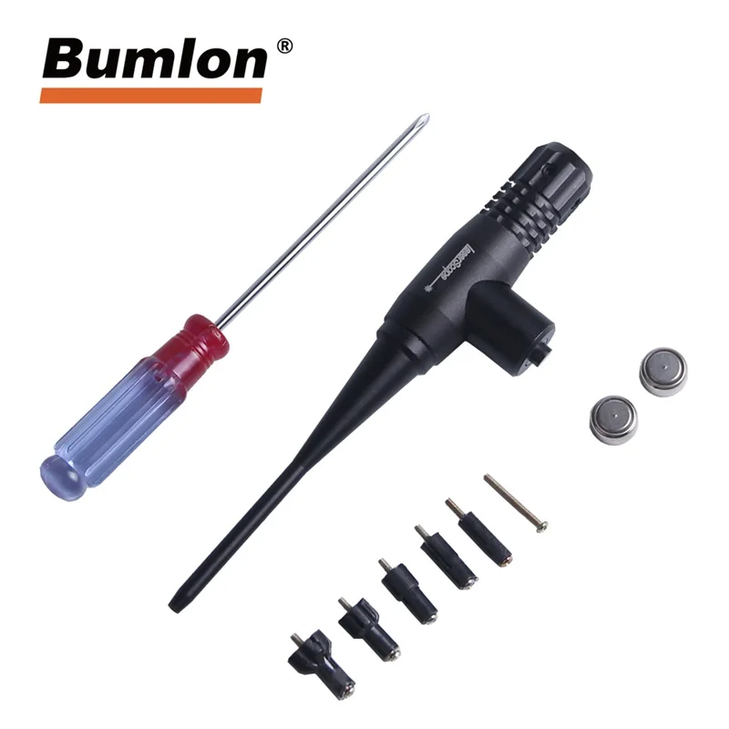 Tactical Red Dot laser Boresighter Collimator Kit for 0.22 - 0.50 Five Caliber Rifle Bore Sighter for Airsoft Hunting HT3-0033
Tactical Red Dot laser Boresighter Collimator Kit for 0.22 - 0.50 Five Caliber Rifle Bore Sighter for Airsoft Hunting HT3-0033