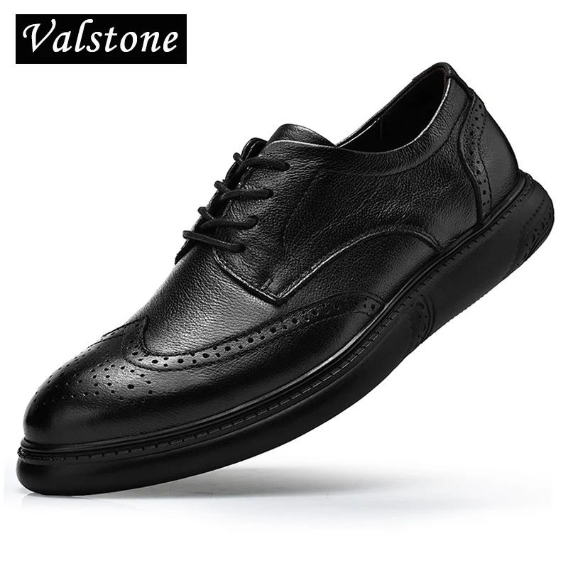 Valstone Luxury Men's fashion brogue Genuine leather Black dress shoes business formal shoes flats Quality Derby shoes hombres
Valstone Luxury Men's fashion brogue Genuine leather Black dress shoes business formal shoes flats Quality Derby shoes hombres