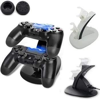 

PS4 Controller Charger Charging Docking Station Stand Dual USB Fast Charging Station for Sony PS4 Pro / PS4 Slim LED Indicator