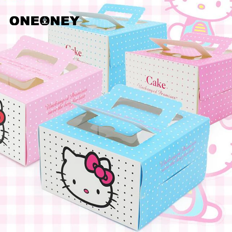 Oneoney 10pcs 4/6inch Hello Kitty Portable Packaging Candy Box Party Cake Dessert Paper Box Festival Gift Wrap Baking Packaging
Oneoney 10pcs 4/6inch Hello Kitty Portable Packaging Candy Box Party Cake Dessert Paper Box Festival Gift Wrap Baking Packaging