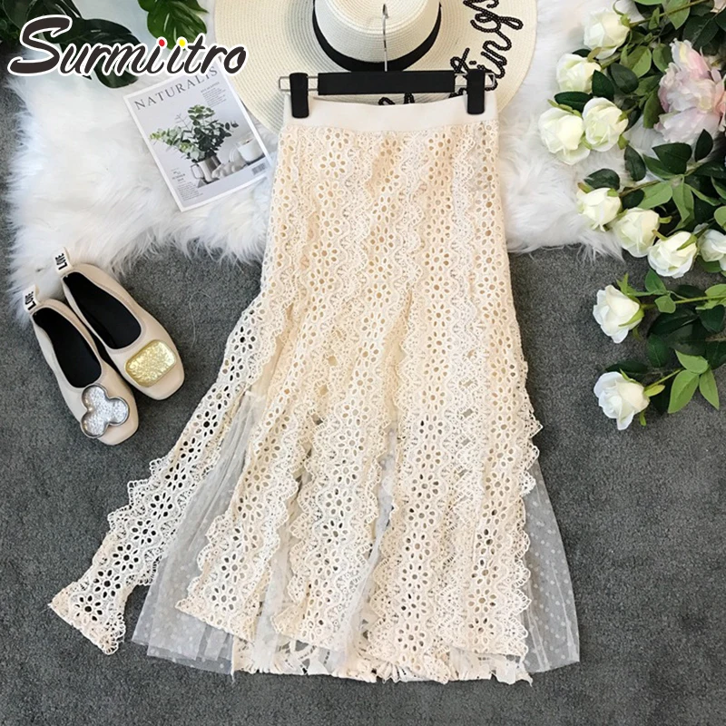 Surmiitro Midi Long White Lace Hollow Out Summer Skirt Women Fashion 2019 Ladies Korean A-line Lace High Waist Sun Skirt Female
Surmiitro Midi Long White Lace Hollow Out Summer Skirt Women Fashion 2019 Ladies Korean A-line Lace High Waist Sun Skirt Female