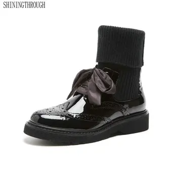 New 2019 Women High Heels Socks Boots Genuien Leather Butterfly-Knot Motorcycle Boots Sexy Party Club Shoes Woman
New 2019 Women High Heels Socks Boots Genuien Leather Butterfly-Knot Motorcycle Boots Sexy Party Club Shoes Woman