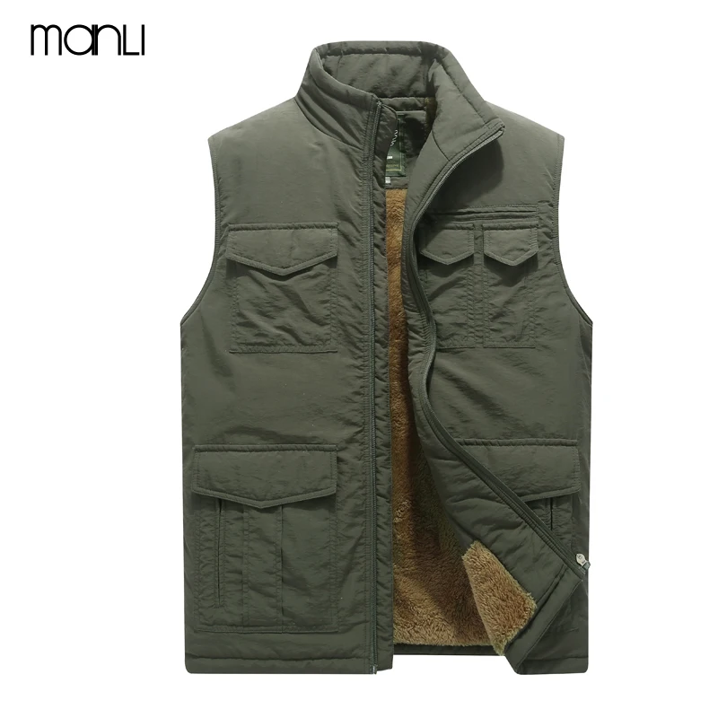 MANLI Brand 2018 Autumn Winter Men Coat Warm Sleeveless Jacket Hiking Vests Men Vest Coat Fleece Army Green Waistcoat Size 5XL
MANLI Brand 2018 Autumn Winter Men Coat Warm Sleeveless Jacket Hiking Vests Men Vest Coat Fleece Army Green Waistcoat Size 5XL